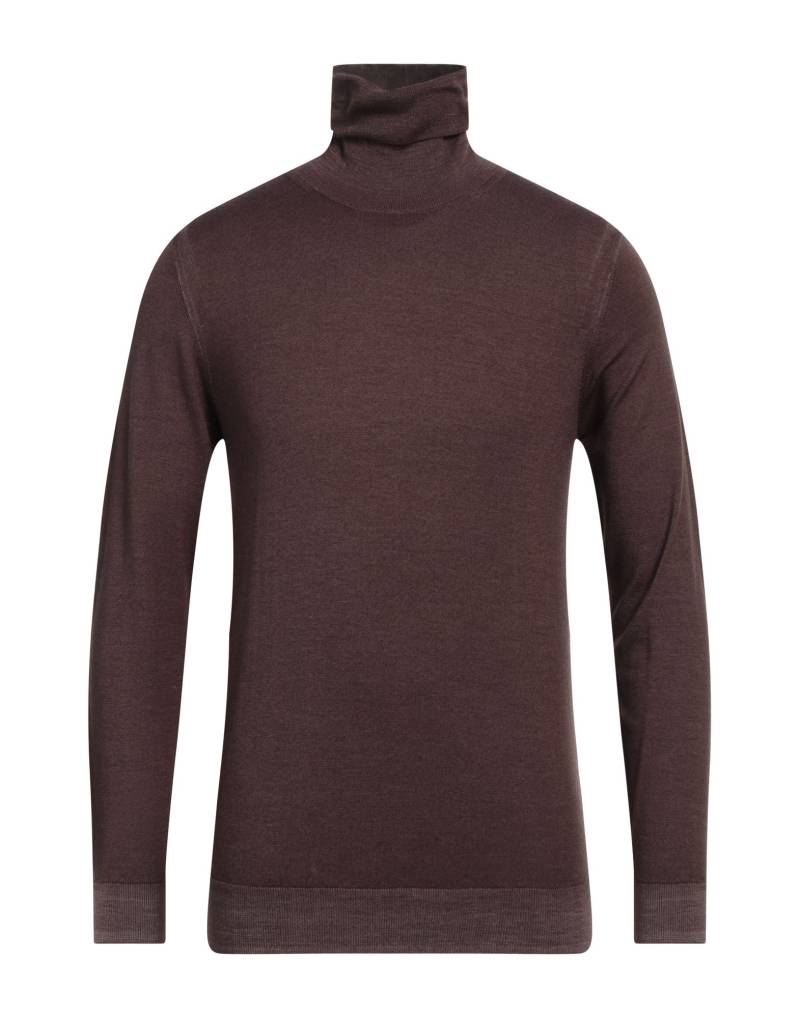 PAOLO PECORA Rollkragenpullover Herren Dunkelbraun von PAOLO PECORA
