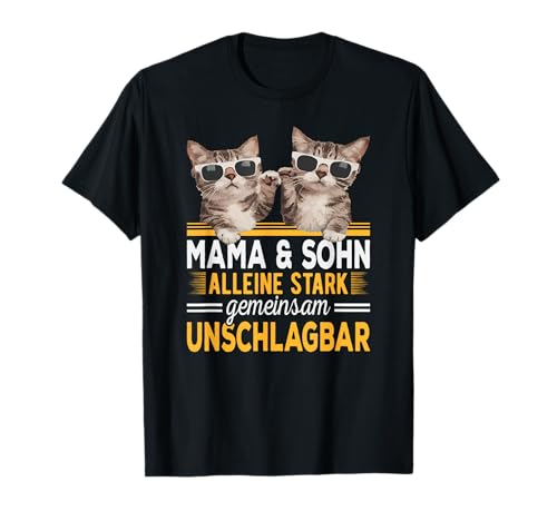 Mama und Sohn Stark Unschlagbar Partner Look Spruch T-Shirt Mama und Sohn Stark Unschlagbar Partner Look Spruch T-Shirt von PAPA SOHN MAMA TOCHTER FAMILIE PARTNERLOOK OUTFIT