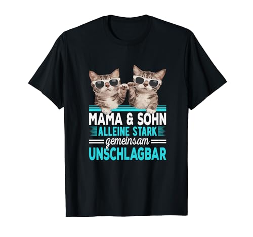 Mama und Sohn stark unschlagbar Partner Look Spruch T-Shirt Mama und Sohn stark unschlagbar Partner Look Spruch T-Shirt von PAPA SOHN MAMA TOCHTER FAMILIE PARTNERLOOK OUTFIT