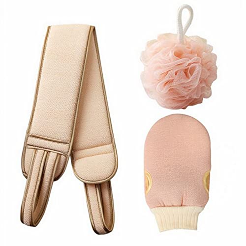 PAPABA Badetuch-Set, Körperreinigung, Waschlappen, weiche Bürste, Wasseraufnahme, Duschzubehör, 1 Set Rosa 2pcs von PAPABA