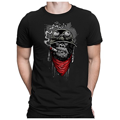 PAPAYANA - Ape of Duty - Herren Fun T-Shirt Bedruckt Gorilla AFFE - 4XL - Schwarz von PAPAYANA