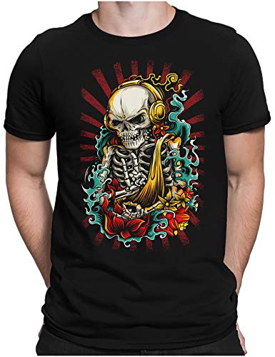 PAPAYANA - Rocker Never Dies - Herren Fun T-Shirt Rocker Sterben Nie Tattoo - 3XL - Schwarz von PAPAYANA