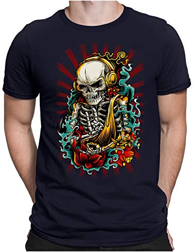 PAPAYANA - Rocker Never Dies - Herren Fun T-Shirt Rocker Sterben Nie Tattoo - 4XL - Navy von PAPAYANA