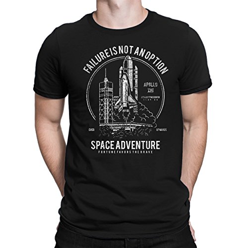 PAPAYANA - Space-Adventure - Herren Fun T-Shirt - Bedruckt - 4XL Schwarz von PAPAYANA