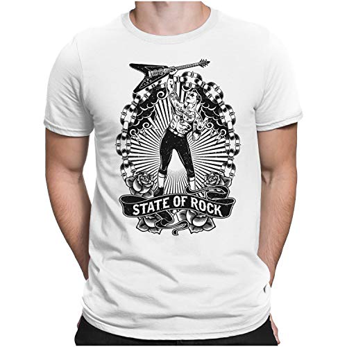 PAPAYANA - State of Rock - Herren Fun T-Shirt Rock N Roll Fan - XXL - Weiß PAPAYANA - State of Rock - Herren Fun T-Shirt Rock N Roll Fan - XXL - Weiß von PAPAYANA