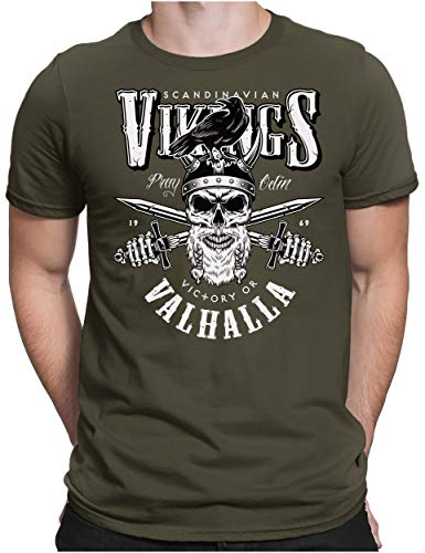 PAPAYANA - Vikings Valhalla - Herren Fun T-Shirt - Regular Fit - Wikinger Norwegen - Oliv - XXL PAPAYANA - Vikings Valhalla - Herren Fun T-Shirt - Regular Fit - Wikinger Norwegen - Oliv - XXL von PAPAYANA