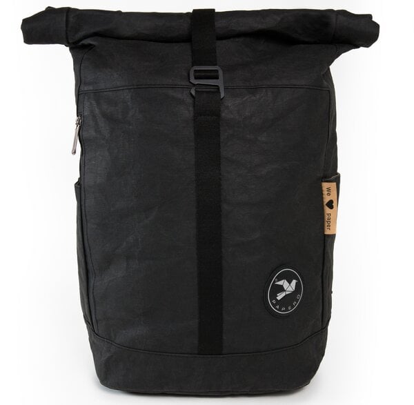 PAPERO Rucksack aus Papier, robust, wasserfest Damen Herren vegan Rolltop Neu von PAPERO