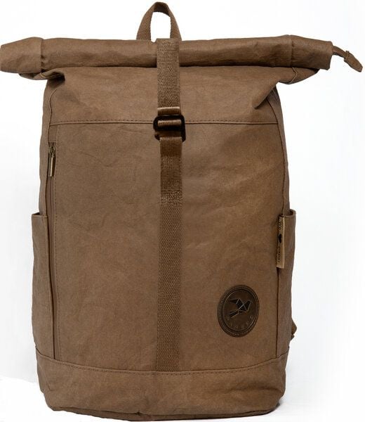 PAPERO Rucksack aus Papier – Rolltop Rucksack Damen Herren mit Laptopfach – wasserfest & robust – vegan & nachhaltig – minimalistisch – leicht & stylisch – FSC zertifiziert – Unisex Tagesrucksack 28L von PAPERO