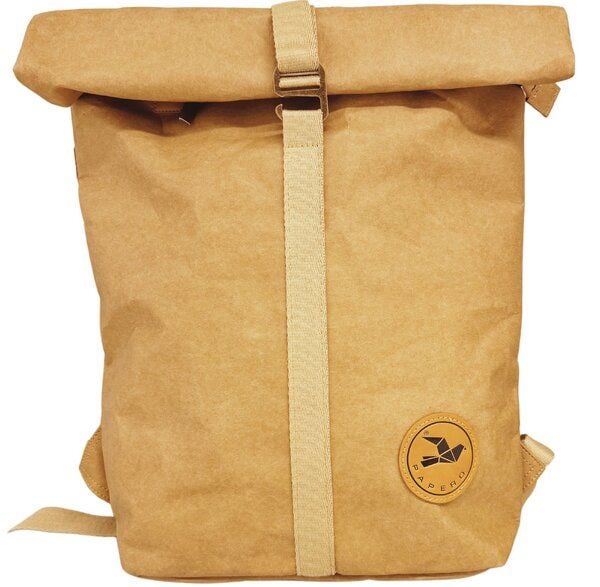 Papero Rucksack aus Papier – Rolltop Rucksack Damen Herren mit Laptopfach – wasserfest & robust – vegan & nachhaltig – minimalistisch – leicht & stylisch – Laptoptasche– Unisex Tagesrucksack 13-25L von PAPERO