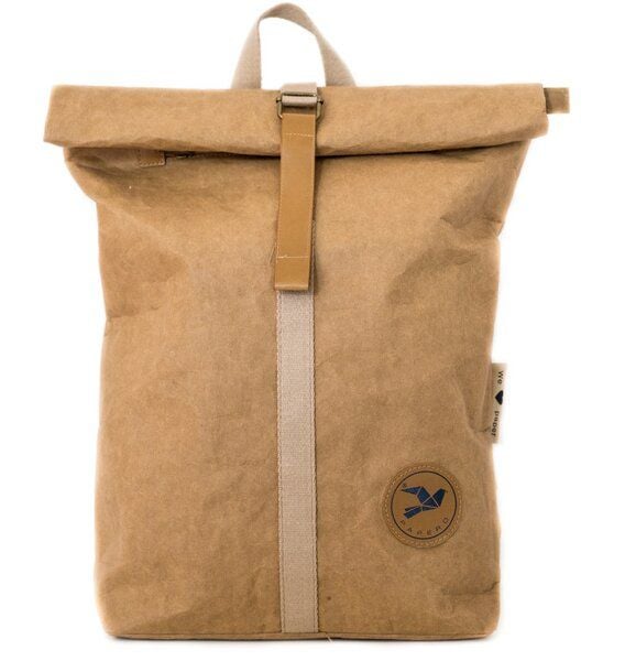 Papero Rucksack aus Papier – Rolltop Rucksack Damen Herren mit Laptopfach – wasserfest & robust – vegan & nachhaltig – minimalistisch – leicht & stylisch – Laptoptasche– Unisex Tagesrucksack 13-25L von PAPERO