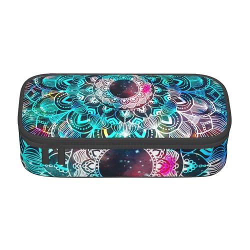 PAQGSREM Katzen-Federmäppchen, Schreibwaren, Stifteetui, großes Fassungsvermögen, Reißverschluss, multifunktionale Organizer-Tasche für Universität, Büro, Galaxie-Mandala, Einheitsgröße, Federmäppchen PAQGSREM Katzen-Federmäppchen, Schreibwaren, Stifteetui, großes Fassungsvermögen, Reißverschluss, multifunktionale Organizer-Tasche für Universität, Büro, Galaxie-Mandala, Einheitsgröße, Federmäppchen von PAQGSREM