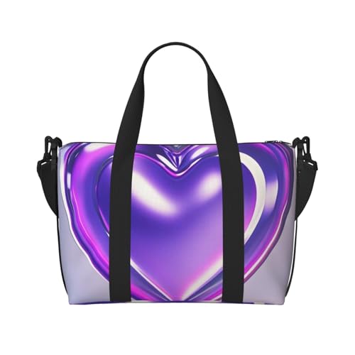 Sporttasche mit Blättern und Marienkäfern, Seesack für Damen und Herren, Reise-Übernachtungstasche mit Schuhfach, Workout-Taschen, Lila Herzen, Einheitsgröße, Reisetasche Sporttasche mit Blättern und Marienkäfern, Seesack für Damen und Herren, Reise-Übernachtungstasche mit Schuhfach, Workout-Taschen, Lila Herzen, Einheitsgröße, Reisetasche von PAQOLSMCKR