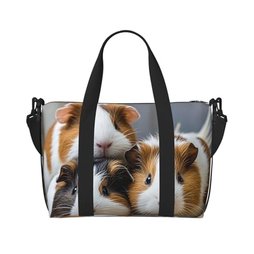 Turnbeutel mit Tiermotiven, Lemur-Blumenmuster, Seesack für Männer und Frauen, Reise-Übernachtungstasche mit Schuhfach, Workout-Taschen, Meerschweinchen, Einheitsgröße, Reisetasche Turnbeutel mit Tiermotiven, Lemur-Blumenmuster, Seesack für Männer und Frauen, Reise-Übernachtungstasche mit Schuhfach, Workout-Taschen, Meerschweinchen, Einheitsgröße, Reisetasche von PAQOLSMCKR