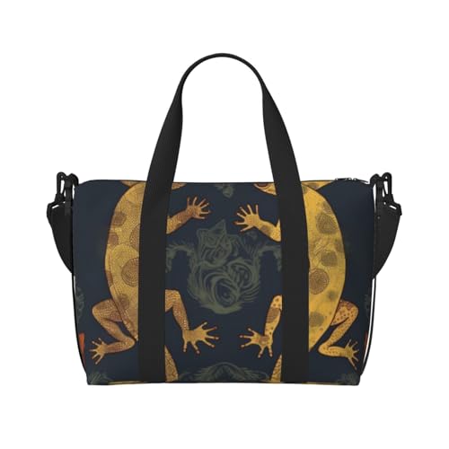 Turnbeutel schwarz und weiß Schach Seesack für Männer Frauen Reise Übernachtung Tasche mit Schuhfach Workout Taschen, Gecko-Eidechsen, Einheitsgröße, Reisetasche Turnbeutel schwarz und weiß Schach Seesack für Männer Frauen Reise Übernachtung Tasche mit Schuhfach Workout Taschen, Gecko-Eidechsen, Einheitsgröße, Reisetasche von PAQOLSMCKR