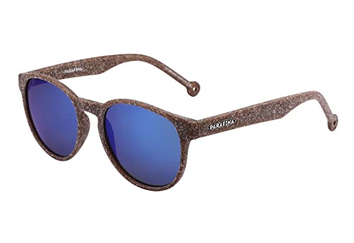 PARAFINA Ladera Sonnenbrille für Damen und Herren, UV400-Schutz, Umweltfreundlich Polarisiert und Ultraleichter Brille, Umweltfreundlich Brillengestell Natürliches Kaffee, Blaue Spiegellinse von PARAFINA TRADEMARK