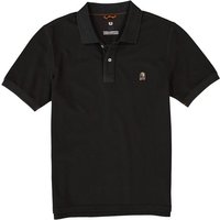 PARAJUMPERS Herren Polo-Shirt schwarz Baumwoll-Piqué von PARAJUMPERS