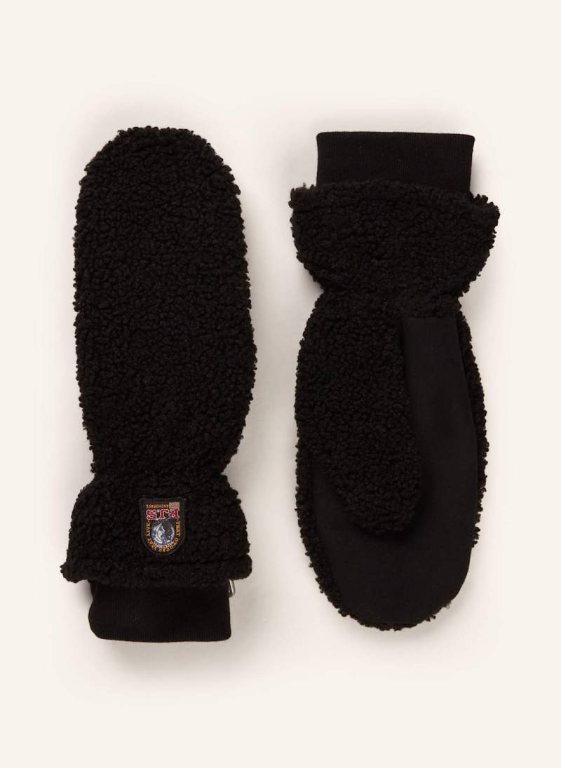 Parajumpers Fäustlinge Power Mit Teddyfell schwarz von PARAJUMPERS