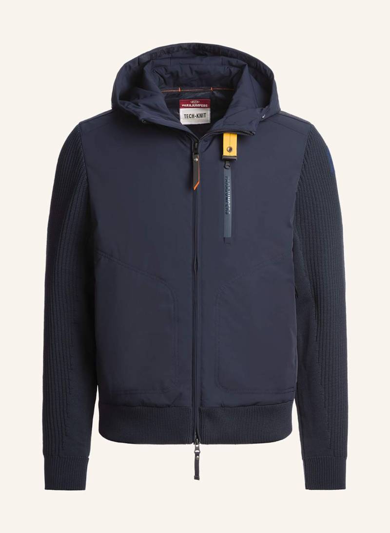 Parajumpers Jacke Willard Im Materialmix blau von PARAJUMPERS