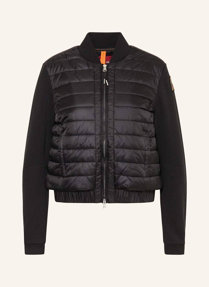 Parajumpers Steppjacke Loretta Im Materialmix schwarz von PARAJUMPERS
