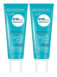 ABCderm Babysquam | Eliminiert Milchschorf| Intensive Feuchtigkeitsversorgung | Reguliert die Talgproduktion |Kopfhaut reinigen | Duftfrei | Hinterlässt kein fettiges Haar |Set mit 2 x 40 ml von PARAVOSTRA