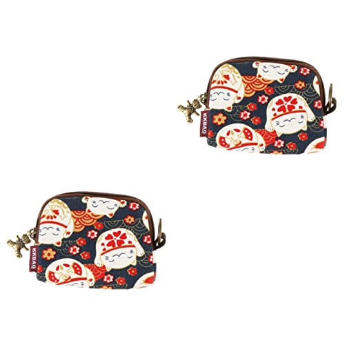 2 Pcs Japanische Münze Geldbörse Geldbörse für Kinder Tier Geldbörse Kinder Geldbörsen Münzbeutel Schlüsselanhänger Kopfhörer Tasche Fall Kiss Lock Change Pouch Mädchen Ändern Tasche Japanischen Stil von PAREKS