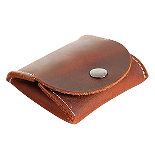 Mini Coin Purse Mini Decor Mini Wallet for Men Pocket Wallet for Men Vintage Small Coin Pouch Pocket Coin Bag Change Wallet Coin Organizer Practical Coin Bag Short Purse Chocolate, schokoladenbraun, von PAREKS