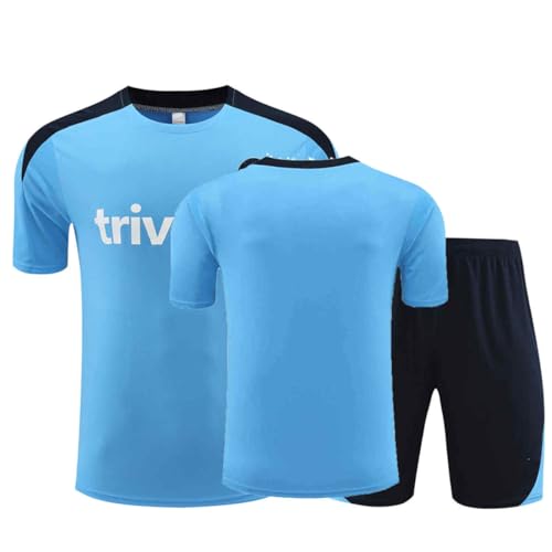 PAREKS 23/24 Männer Frankreich Fußball Trikots Trikot, Frankreich Fußball Trainingsanzüge Trikots Kurzarm Activewear T-Shirts Training Short Fußball-Trainingsshirts für Männer,D,M von PAREKS