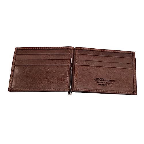 PAREKS Billfold Geldbörse für Männer Geldklammer Geldbörse Rindsleder Geldbörse Kaffee Business Geldbörse Kuh Leder Geldbörse Multi-Card Herren Geldbörse Business Kaffee Mann Trendy Geldbörse Kurze von PAREKS