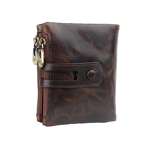 PAREKS Herren Leder Geldbörse Herren Leder Geldbörsen Männer Geldbörse Halter Billfold Herren Leder Geldbörse Halterung Anti- Pinsel Mann Hellbraun Billfold Brieftasche für Männer Herren Tasche von PAREKS