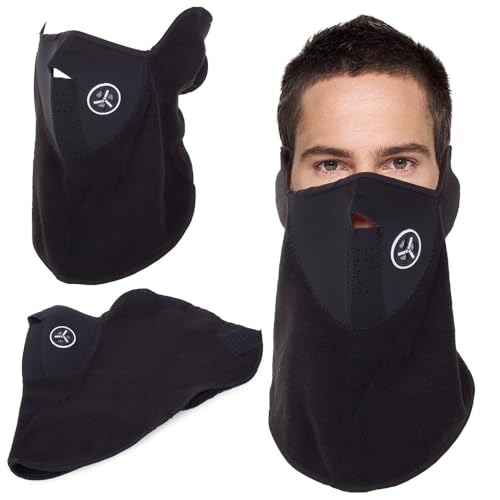 PARENCE Nez/Oreilles, Protection Froid, Coupe-Vent Cache cou, Noir, M von PARENCE