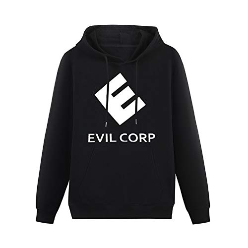 PARK DANCE BAG Evil Corp MR Robot Cool Fsociety Hacker Anonymous Funny Hoodies Long Sleeve Pullover Loose Hoody Mens Sweatershirt Black XXL von PARK DANCE BAG