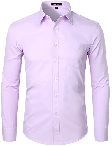 PARKLEES Herren Langarm Slim Fit Freizeit Business Hochzeit Hemd mit Brusttasche PYZSGCL02 Lavendel XXL PARKLEES Herren Langarm Slim Fit Freizeit Business Hochzeit Hemd mit Brusttasche PYZSGCL02 Lavendel XXL von PARKLEES