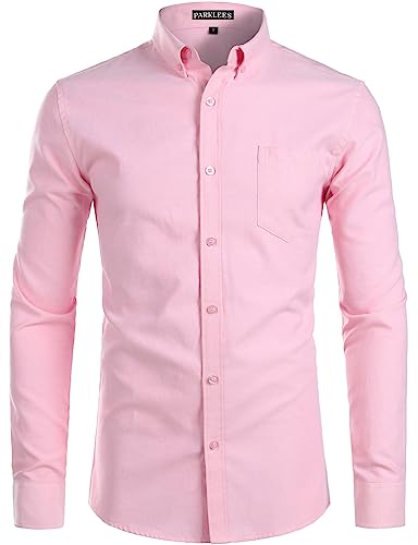 PARKLEES Herren Slim Fit Langarm Oxford Button Down Business Hemd Freizeithemd PZ111 Rosa XXL PARKLEES Herren Slim Fit Langarm Oxford Button Down Business Hemd Freizeithemd PZ111 Rosa XXL von PARKLEES