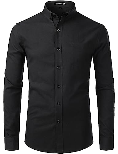 PARKLEES Herren Slim Fit Langarm Oxford Button Down Business Hemd Freizeithemd PZ111 Schwarz XXL PARKLEES Herren Slim Fit Langarm Oxford Button Down Business Hemd Freizeithemd PZ111 Schwarz XXL von PARKLEES