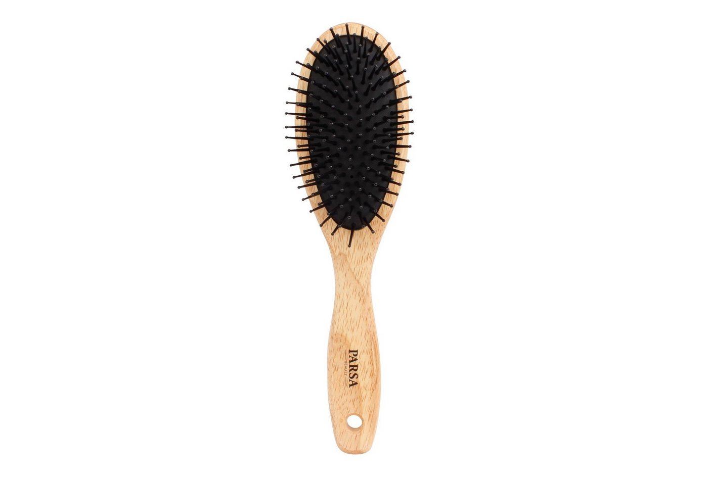 PARSA Beauty Haarbürste Haarbürste aus Naturkautschuk Holz groß oval mit Kunststoffstiften von PARSA Beauty