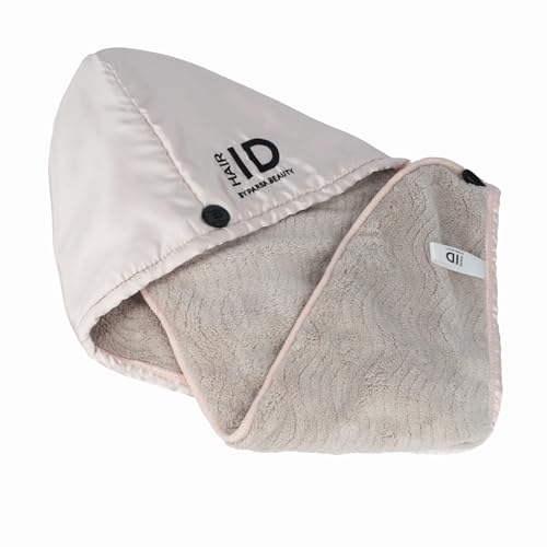 PARSA Beauty Hair ID 2-in-1 Haarturban Damen Mikrofaser & Satin – Anti-Frizz Haarhandtuch zum Haare Trocknen – schnelltrocknend & schonend für lange Haare – Turban Handtuch mit Knöpfen von PARSA BEAUTY