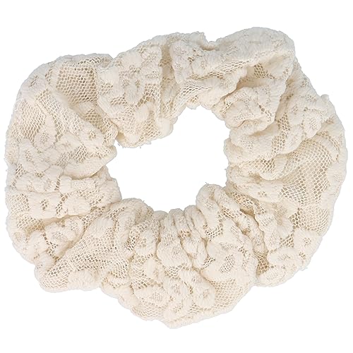 PARSA Beauty Scrunchie Zopfgummi aus hellem Spitzenstoff – Haargummis Damen hairhero Dirndl Kollektion by Cathy Hummels – Haar Accessoire – Hair Styling Accessories von PARSA Beauty