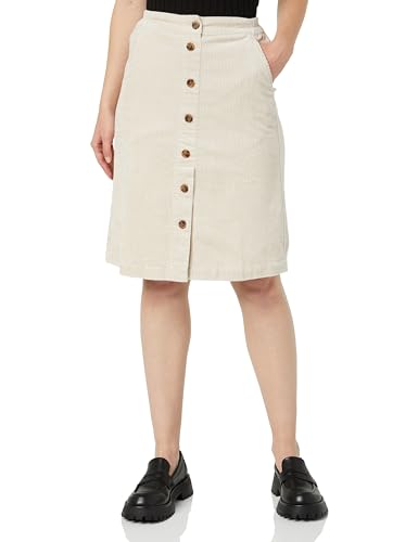 Part Two Damen, Knee, Length, Knopfverschluss, elastisch, Corduroy Skirt, Perfectly Pale, 32 von PART TWO