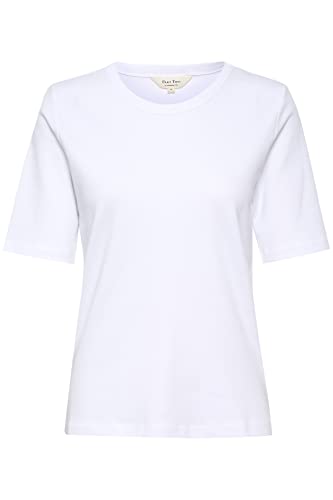 PART TWO Damen, Kurze Ärmel, Baumwolle, Jersey, Crew Neck Regular Fit T-Shirt, Bright White, Small von PART TWO