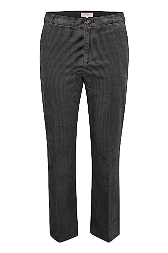 Part Two Damen Corduroy Pants abgeschnitten Länge Flared Legs Regular Fit Trousers, Magnet, 34 von PART TWO