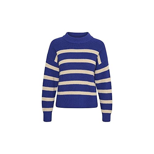 PART TWO Damen RetaPW PU Langärmliger Pullover mit entspannter Passform, Bluing Stripe, XL von PART TWO