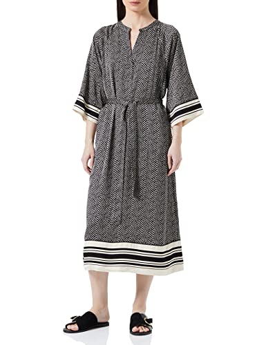 Part Two Damen Sarisa Casual Dress, Black Herringbone Print, 44 von PART TWO