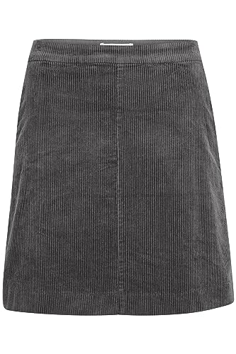 PART TWO Damen Women's Mini High-Waisted Pockets Corduroy Fabric Elastic Waist Skirt, Magnet, 36 von PART TWO