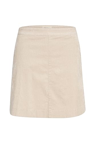 Part Two Damen Women's Mini High-Waisted Pockets Corduroy Fabric Elastic Waist Skirt, Perfectly Pale, 36 von PART TWO