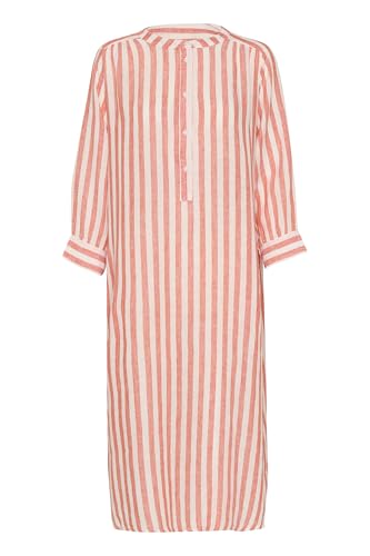 Part Two Damen Aliapw Regular Fit Mid Calf Dress Lässiges Kleid, Mandarin Red Stripe, 40 von PART TWO