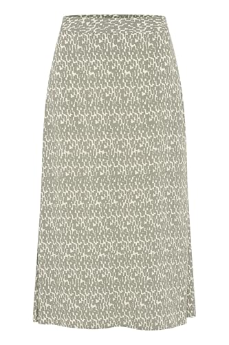 Part Two Damen Biserapw Regular Fit Mid Calf Skirt, Agave Green Graphic Print, 42 von PART TWO