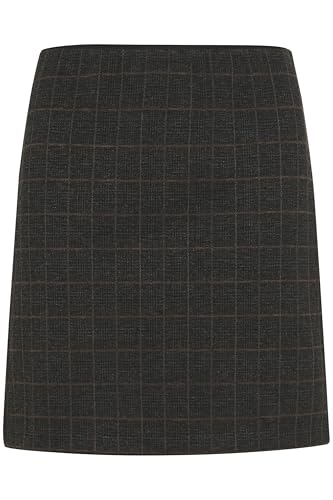 Part Two Damen Corinnepw Female Regular Fit Skirt, Grey Check, XL von PART TWO
