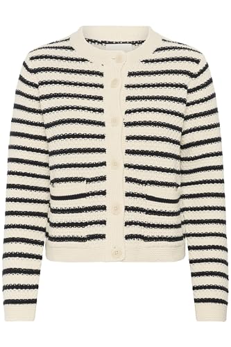 Part Two Damen Elmiepw Sweater Cardigan, Dark Navy Stripe, XL Part Two Damen Elmiepw Sweater Cardigan, Dark Navy Stripe, XL von PART TWO