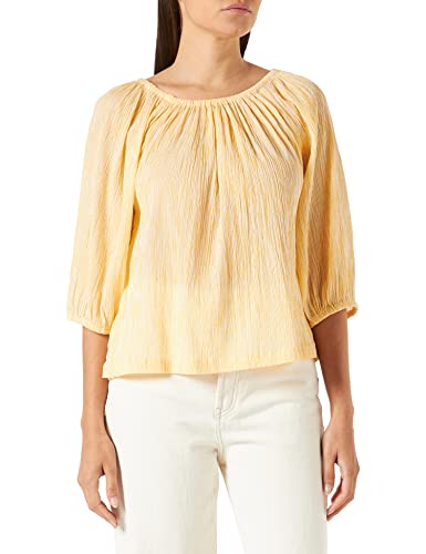 Part Two Damen Ingeborgpw Bl Relaxed Fit Bluse, Bernsteingelber Streifen, 34 von PART TWO