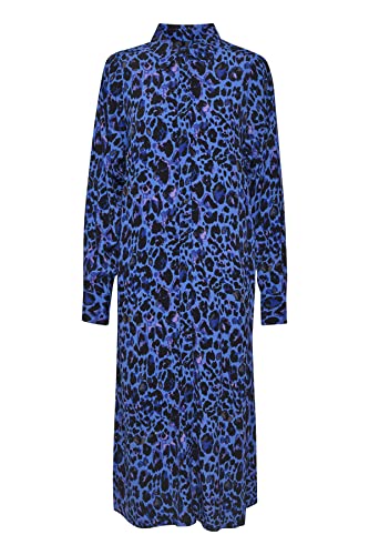 Part Two Damen Marlaspw Dr Lässiges Kleid, Blue Mütze Leo Print, 40 von PART TWO